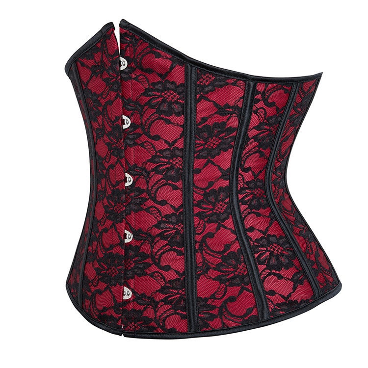 New Black And Red Short Large Size Waist Clip Body Shaping Corset Waistband And Abdominal Control Women'S Corset Delivery - Image 3
